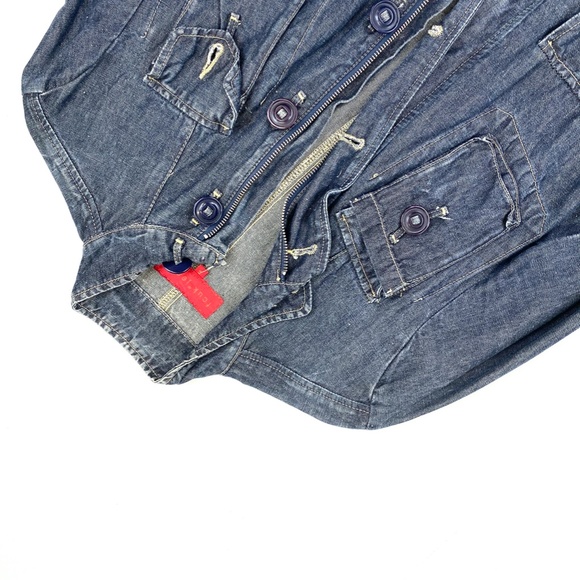 FCUK Jeans Denim Linen Womens Jacket - Picture 2 of 5